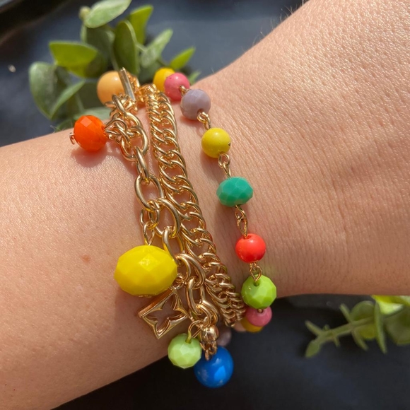 Colourful Gold Luxury Bracelet - Picture 6 of 15